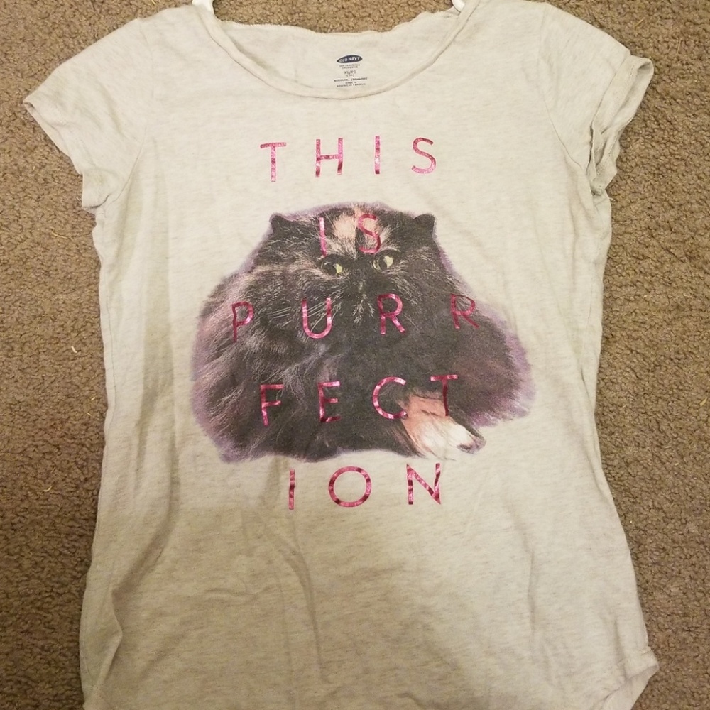 Cream graphic design T - Shirt
